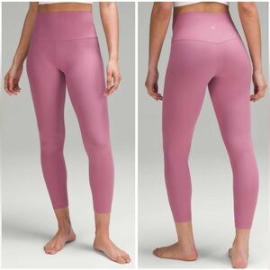 lululemon Align High-Rise Ribbed Pant 25" Velvet Dust Yoga Leggings size 2